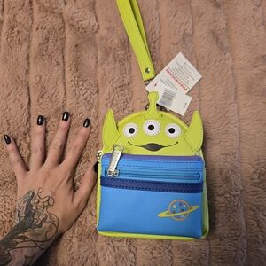 Alien Wristlet Bag with Blue Pocket